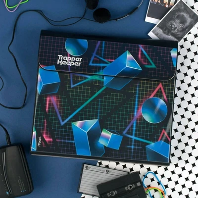 $18.99 • Buy NEW VTG Style Retro 80s 90s Mead Trapper Keeper 1  Round 3 Ring Binder 3D Shapes