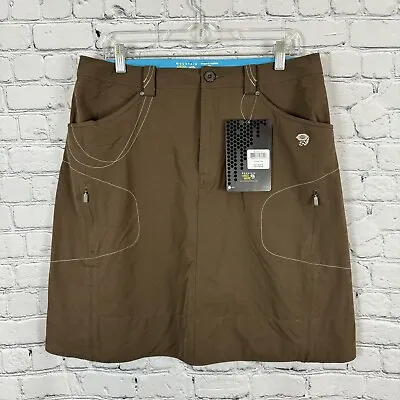 NWT Mountain Hardwear La Strada Skirt Dark Brown Hiking Outdoors Womens Size 10 • $39.95