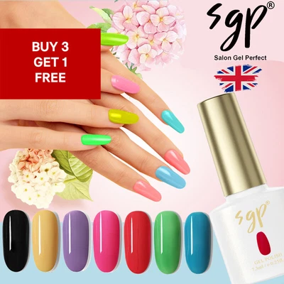 £3.95 • Buy SGP Nail Gel Nail Polish UV LED Soak Off Nail Varnish Top Base Colour Nail Gels