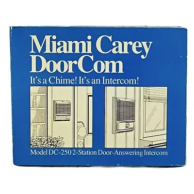 Miami-Carey Intercom Chime Door DC-250 2-Station Door-Answering Com VTG SEALED • $64.65