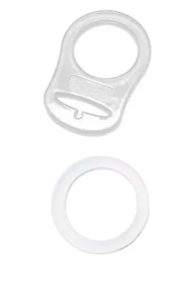 Pack Of  5 Silicone Baby Pacifier Holder Adapter O Ring Mam Dummy Adapter Clear • £3.80