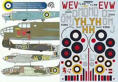 KITS AT WAR DECALS 1/48 Boston Mk.III B-25 Mitchell Mk.II Mosquito Blenhiem(RAF) • £13.99