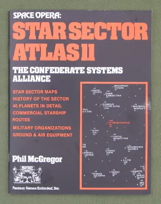 Star Sector Atlas 11 - The Confederate Systems Alliance (Space Opera) FGU 7151 • $11