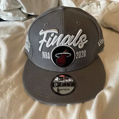 New Era Miami Heat 9FIFTY 2020 NBA Finals Champions Snapback Hat Cap Gray • $20