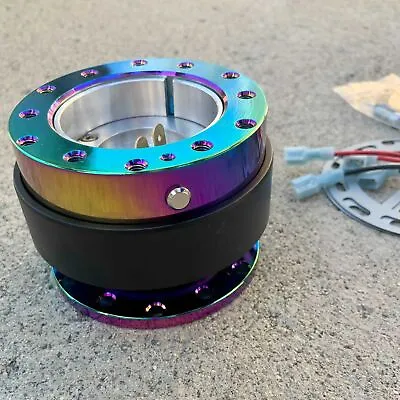 6 Hole Universal Car Steering Wheel Quick Release Hub Adapter - NEOCHROME ALLOY • $33.24