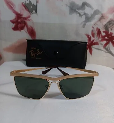 VTG  B&L RAY-BAN M1303 BAUSCH &LOMB BRUSHED GOLD G15 UV SUNGLASSES Great Cond. • $159