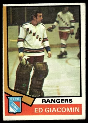 1973-74 O-Pee-Chee Vg Ed Giacomin New York Rangers #160 • $2