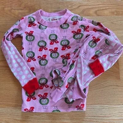 Hanna Andersson Christmas Cindy Lou Who Grinch Pink Pajamas 120 6-7 2 Piece • $18.99