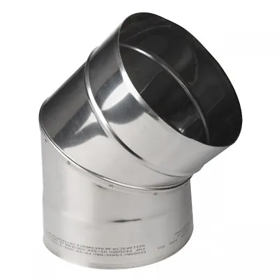 £15.99 • Buy Stainless Steel Flue Liner Elbow 45 Degree Chimney Pipe Bend Multi Fuel Stoves