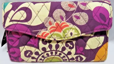 Vera Bradley Plum Crazy Magnet Lock Clutch Wallet Retired 2013 • $7.50