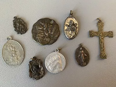LOT Vintage Antique Catholic Religious Medals Charms Cross Mary Jesus St Anthony • $19.99