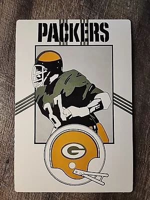 Vintage Green Bay Packers Nfl Football Cardboard Wall Hanging Sign Poster 11×8 • $19.99