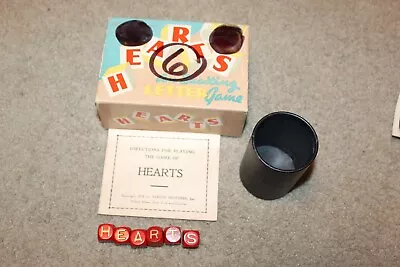 Hearts Letter Game Vintage Dice • $19.95