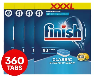 $69.97 • Buy 4 X 90pk Finish Powerball Classic Dishwasher Tabs Lemon Sparkle Bulk Packs
