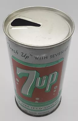 Vintage 1960’s 7up Pull Tab Steel Soda Can - Los Angeles CA • $39.99