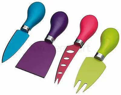 Cheese Knife Set Of 4- KitchenCraft ColourWorks Cheese Serving • £14.94