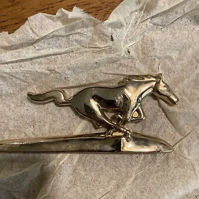 Vintage New 24k Gold Plated Ford Mustang Hood Ornament 73-75 Paw Paw Mi. Rare  • $24.95