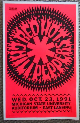 $399 • Buy Original Concert Poster-red Hot Chili Peppers At Michigan State_oct 23,1991