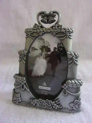 Malden International Designs 4 X 6 Wedding Cake Pewter Picture Frame • $19.85