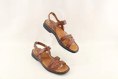 Joseph Seibel Air Massage Brown Strappy Comfort Sandals Size 41 EU 10-10.5 US • $39.99