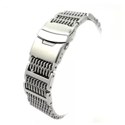  22mm Stainless Steel Shark Mesh Watch Band Strap Wrist Bracelet Strap • $31.15