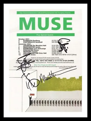 Muse Entire Band Autographed Signed & Framed Photo Print • £19.99