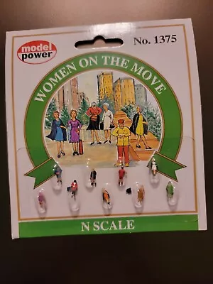 Model Power N Scale Figures WOMEN ON THE MOVE (9Pcs)*  #1375 • $9