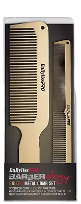 BaBylissPRO Barberology MetalFX Comb Set - Gold • $19.95
