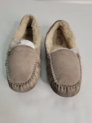 Ugg Womens Sz 10 Ansley Loafers Slip On Moccassins  Slippers Suede Gray 57322  • $35.11