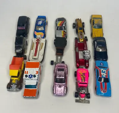 VINTAGE 15 PC LOT HOT WHEELS  1976-1998 1 Corgi London Taxi 1 Matchbox Ambulance • $9.95