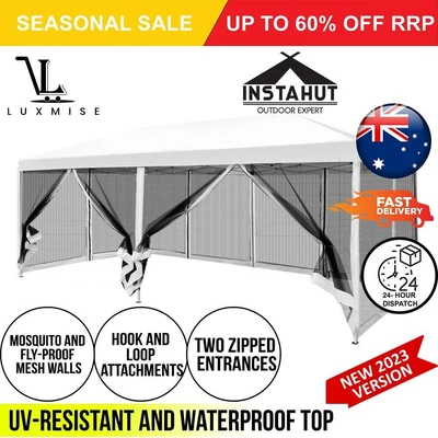 $245.65 • Buy 3x6M Gazebo Pop Up Marquee Wedding Mesh Side Steel Frame UV-resistant Waterproof