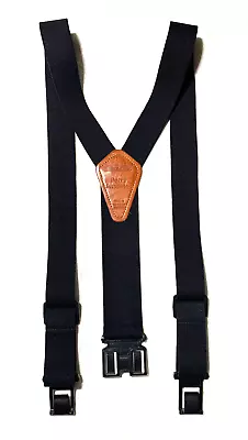 $14 • Buy 1 Pair Dickies Perry Suspenders Black Pants Clips Y-back 1.5  Heavy Duty Dominic