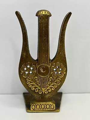 Brass / Metal Judaica Musical Lyre/Music Harp Bookend Made In Israel • $20