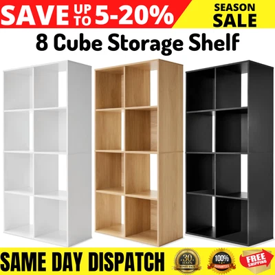 8 Cube Storage Shelf Display Cabinet Cupboard Bookshelf Unit Toy Book Organizer. • $54.95