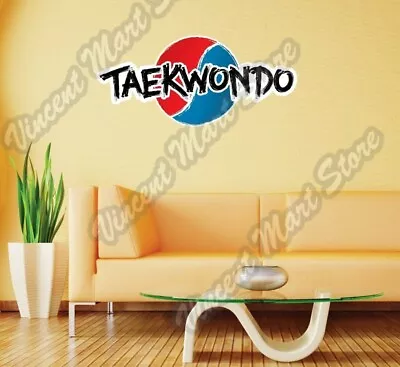 Taekwondo Martial Arts Fight Sport MMA Wall Sticker Room Interior Decor 25 X12  • $15