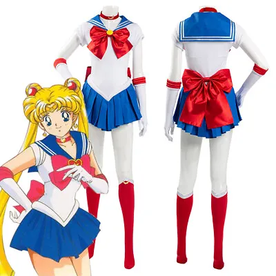 Sailor Moon Tsukino Usagi Cosplay Costume Uniform Party Dress Halloween Outfit • £27.68