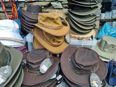 £24 • Buy Australian Western Outback Style Cowboy Real Leather Wax Bush Hat 