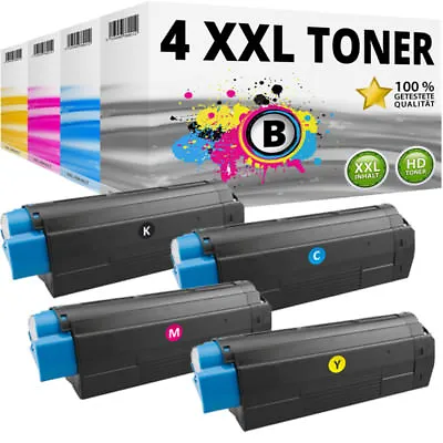 4 XXL Toner For OKI Data C5250 Dn C5450 N C5510 MFP C5540 MFP Saver Set • £79.96