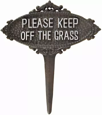 Esschert Design TT207 Series Please Keep Off The Grass SignBlack And White9 H • $18.95