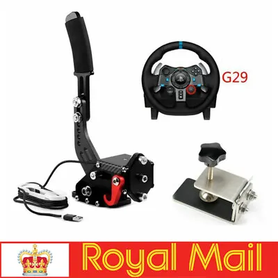 For Logitech G27 G25 G29 T500 T300 Black 14Bit USB PC Handbrake Sim Racing Games • £61.11