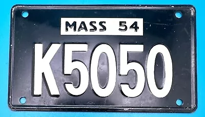 Antique 1954 Massachusetts State Bicycle License Plate Miniature Bike • $12.98