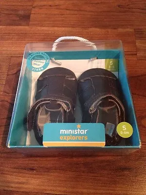 $19.99 • Buy NEW Baby Ministar Explorers By Bobux Brown Leather Sandal Velcro 0-6 Months