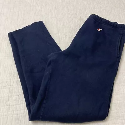 Vtg Champion Reverse Weave Sweatpants Mens Large Blue Drawstring Waist 90s USA • $22.43