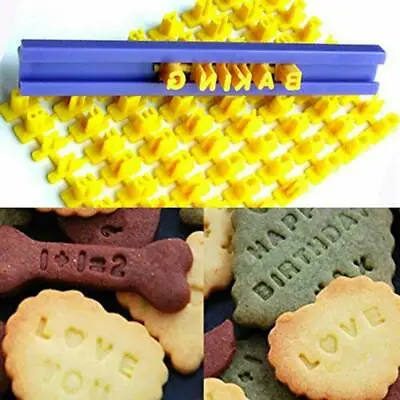 £4.59 • Buy Alphabet Letter Number Cookie Press Stamp Embosser Cutter Fondant Mould Tools UK