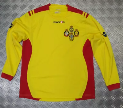 RAMC QARANC RADV RADC Macron Yellow Long Sleeve Sport Shirt With Numbers • $58.15