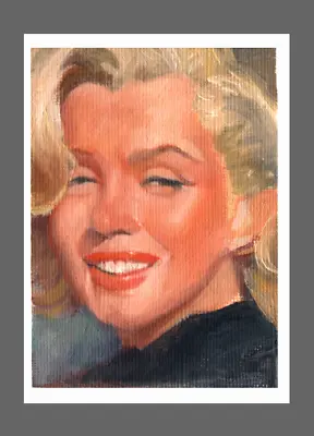 Marilyn Monroe Original Oil Painting Sketch Card ACEO *BLACK FRIDAY SALE* • £15