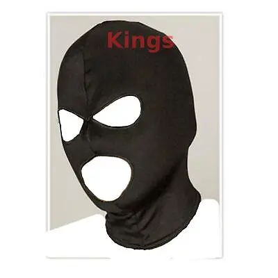 £12.98 • Buy Spandex Hood Full Mask Open Mouth & Eyes 3 Holes Stretchy Black Gimp Mask Hood