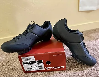 Vittoria Alise MTB Cycling Shoes Nero Black EU 39/US 7 Made In Biella Italy • $44.95