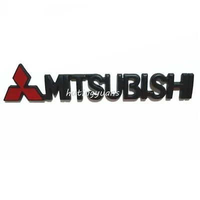 For Mitsubishi Logo Red Black Rear Tailgate Lid Emblem Badge Metal Car Sticker • $12.95