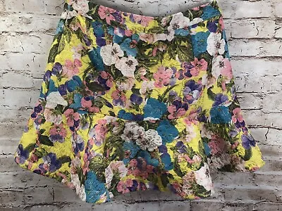 Ark & Co Floral Metalic Peplum Skirt Womens Sz Small • $20